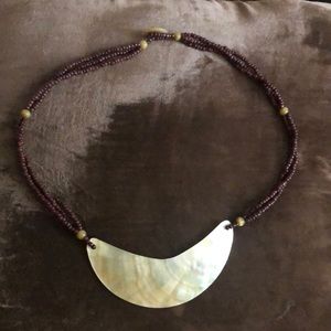 Shell and bead necklace